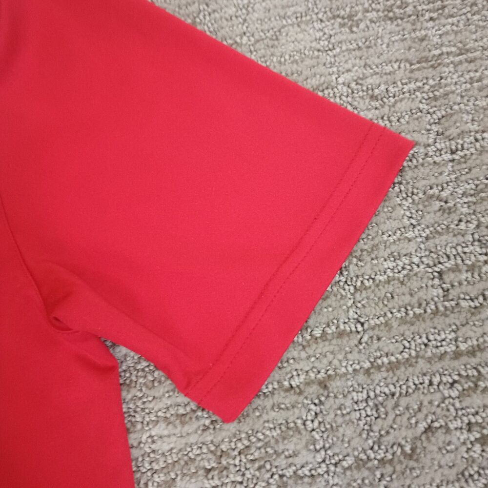 Clique Disc Golf Polo Shirt Men’s Medium Parma Color Block Red Black - Picture 4 of 10